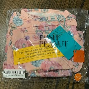 Posh Peanut, Pumpkin Carriage, long sleeve basic pajamas, 6-12 mos